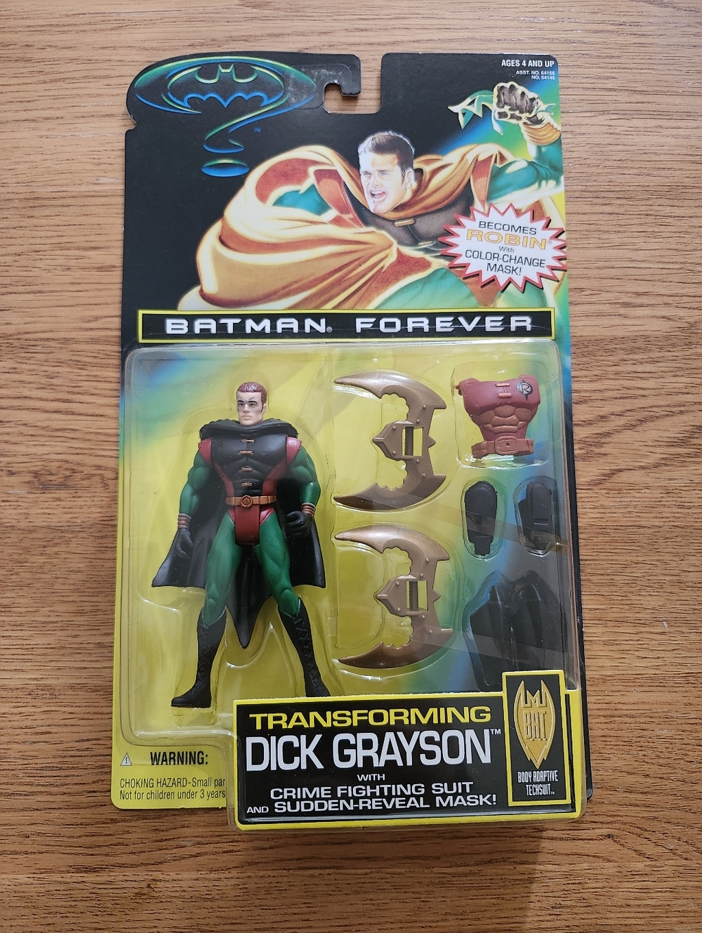 1995 Batman Dick Grayson Action Figure - Green, Black & Red Accents